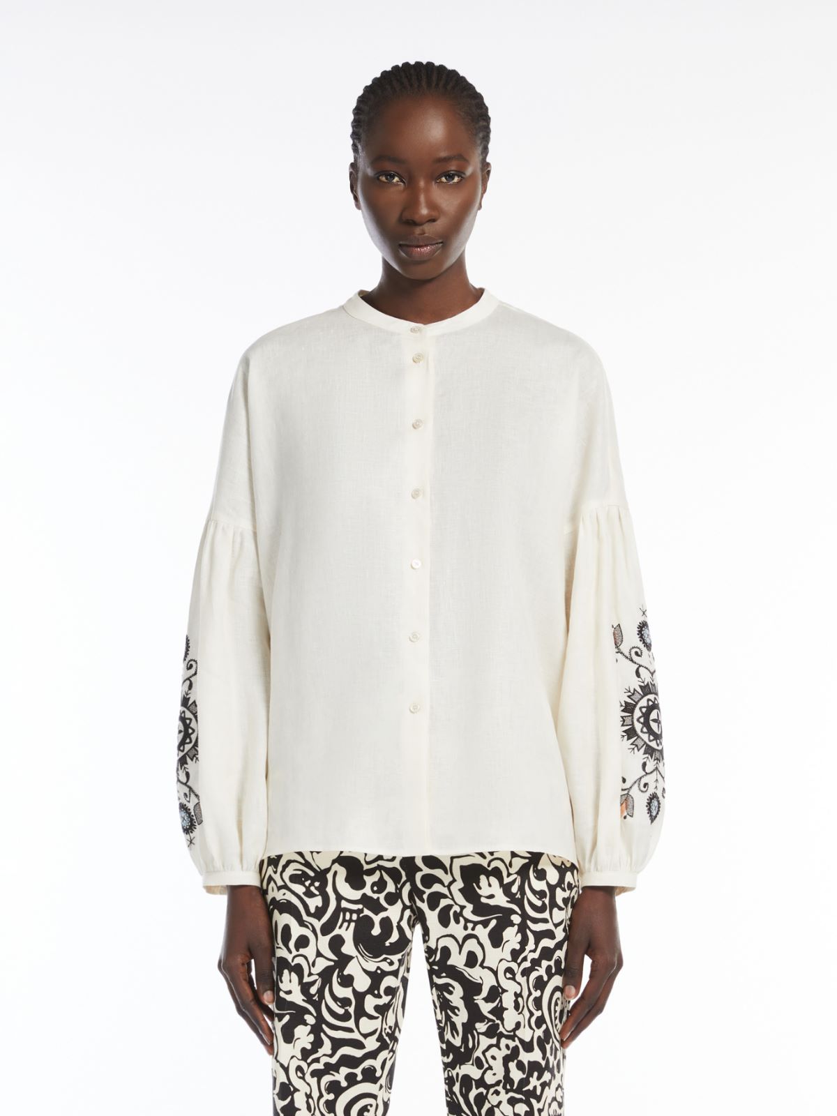 Camicia coreana in lino