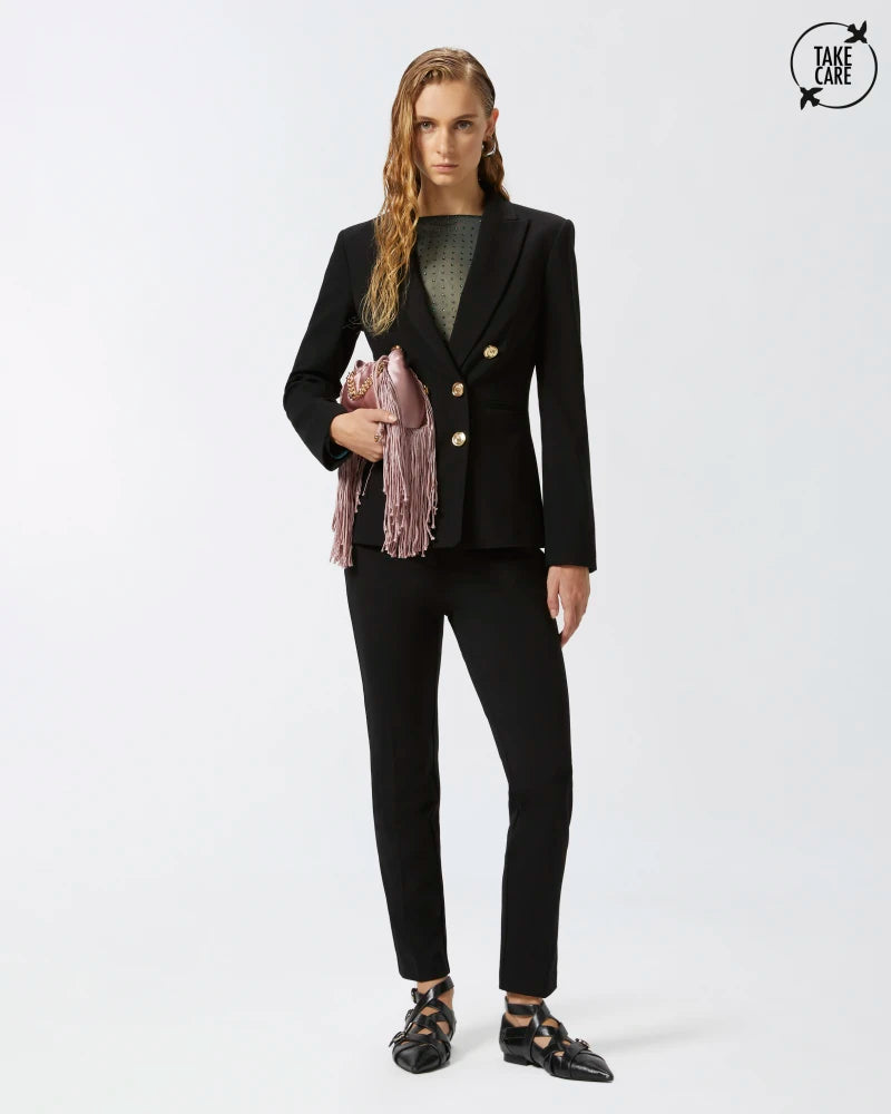 Pantaloni a sigaretta con piega stirata