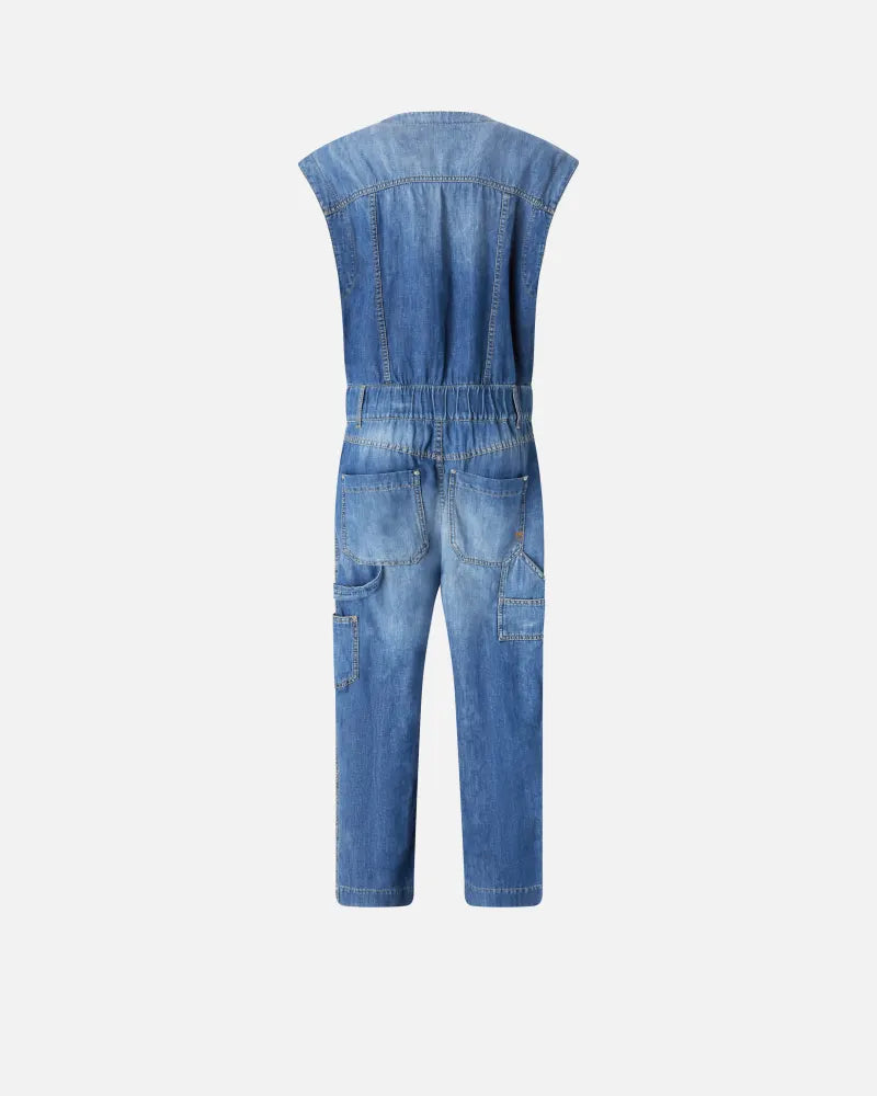 Tuta jeans senza maniche
