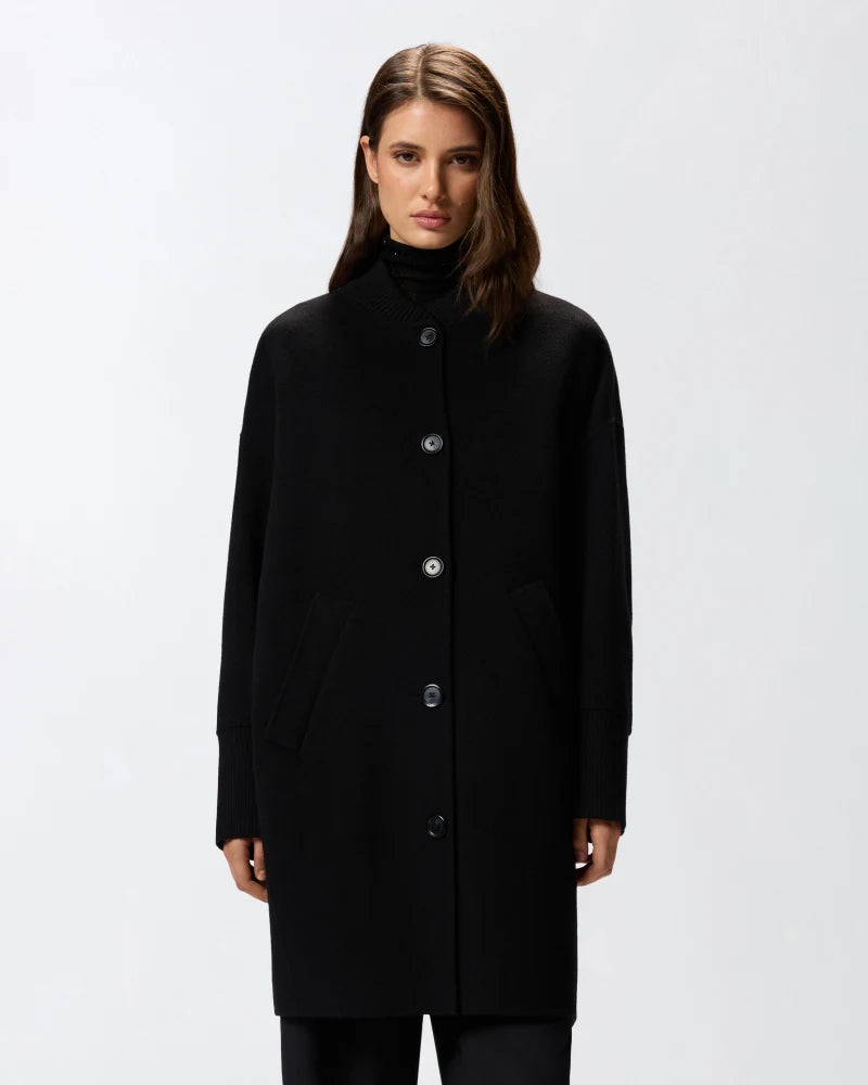 Cappotto lungo in panno double