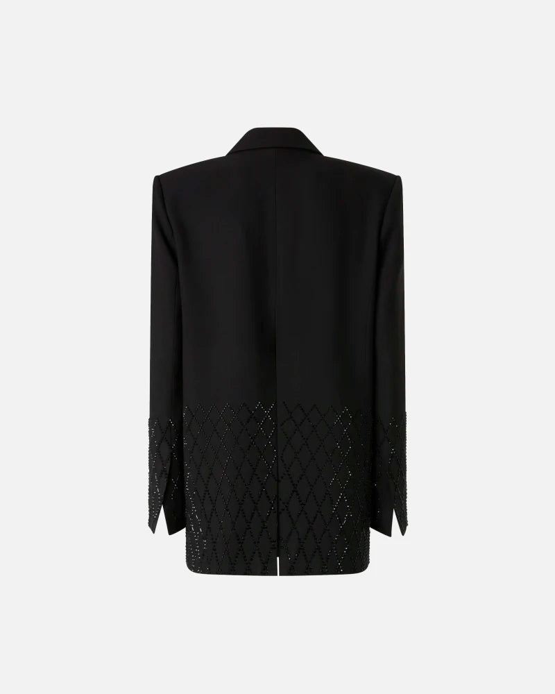 Blazer oversize con strass