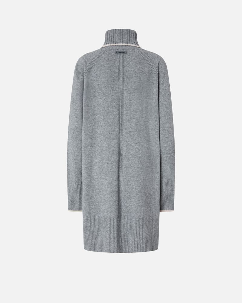 Abito corto in maglia a collo alto
