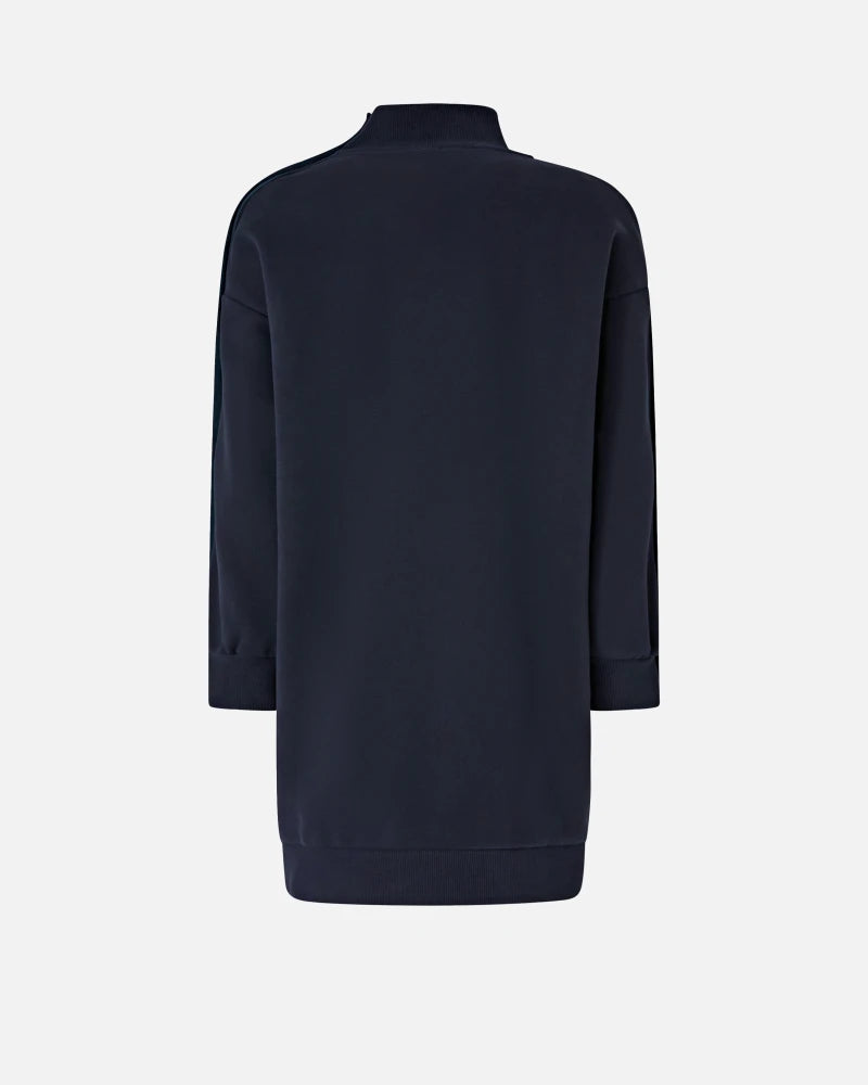 Maxi maglia in felpa con bottoni