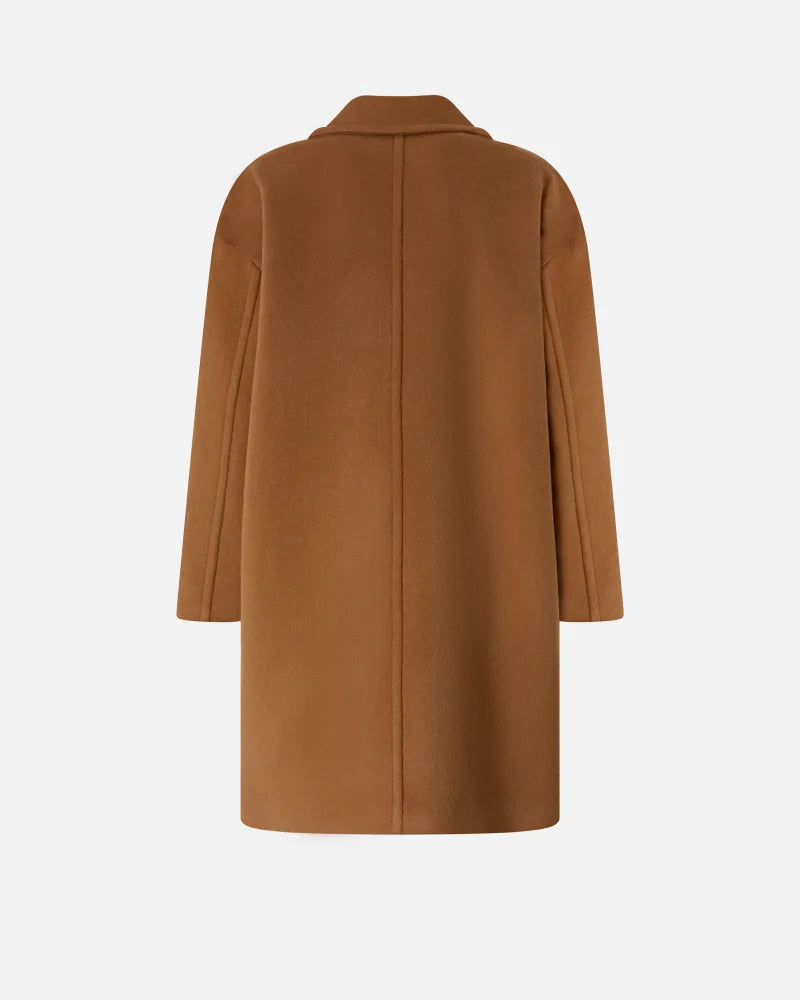 Cappotto monopetto in panno misto lana