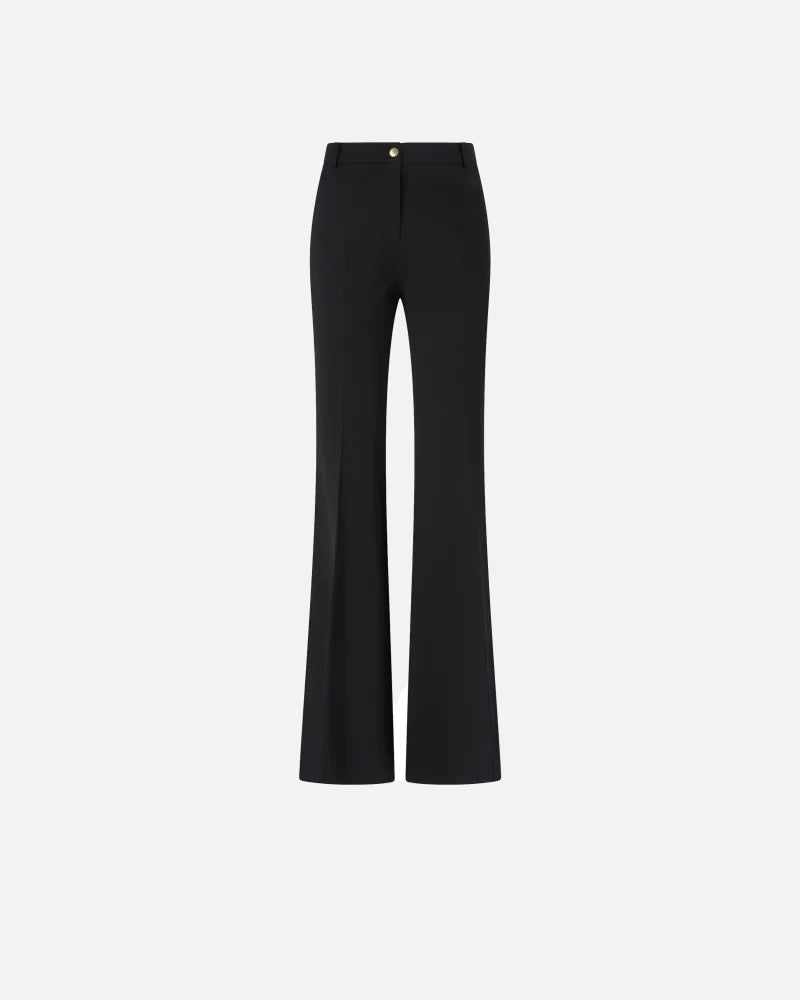 Pantaloni flare-fit in punto stoffa