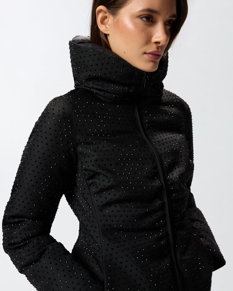 Piumino corto full strass