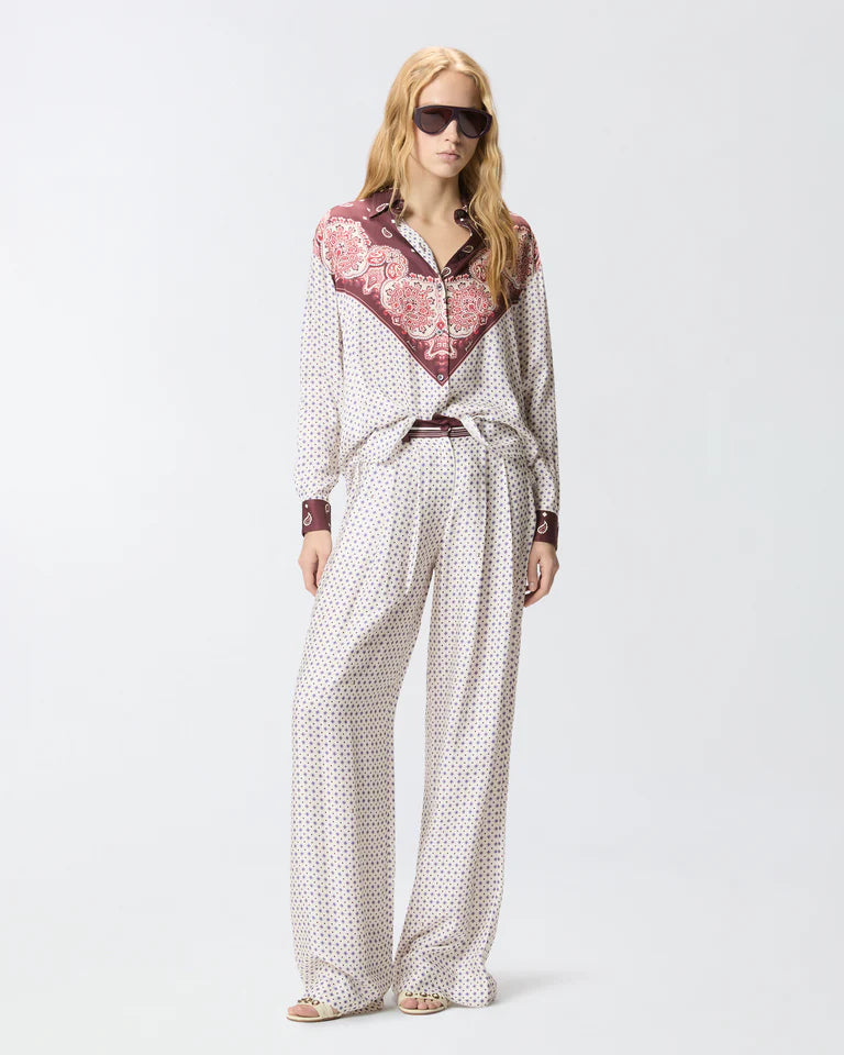 Pantaloni con motivo cravatteria