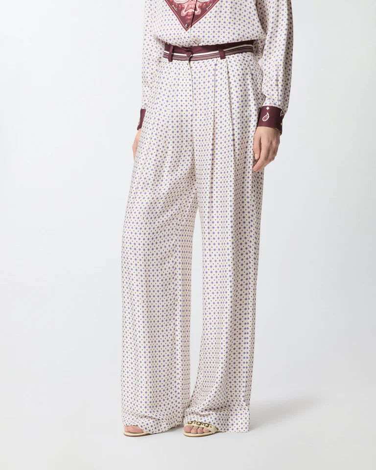 Pantaloni con motivo cravatteria