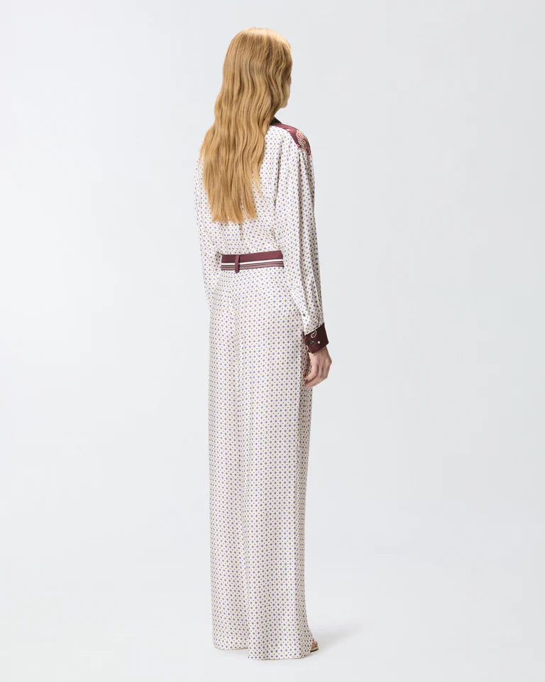 Pantaloni con motivo cravatteria