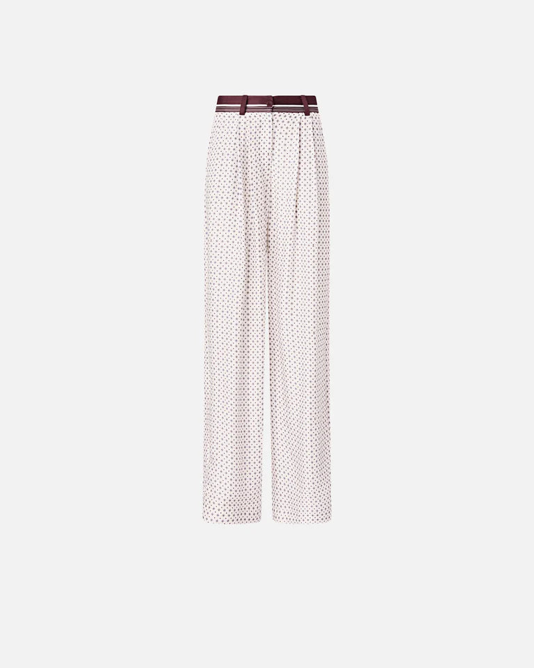 Pantaloni con motivo cravatteria