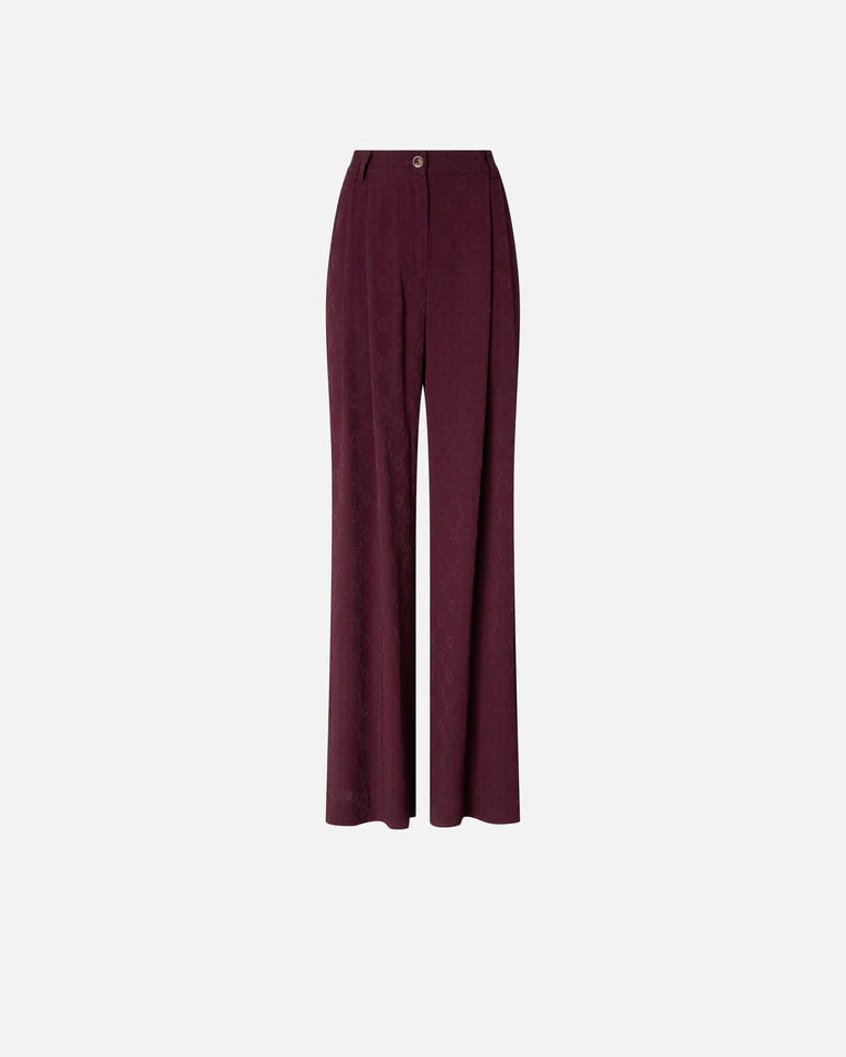 Pantaloni in jacquard con motivo cravatteria