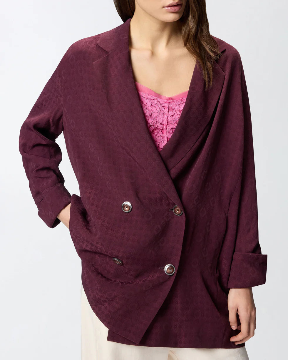 Giacca doppiopetto con motivo cravatteria