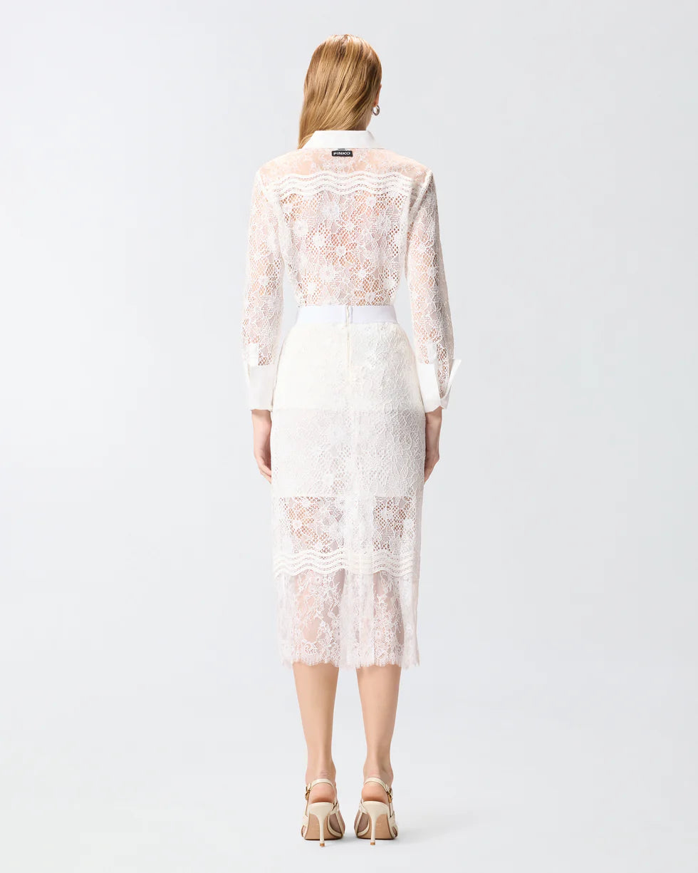 Camicia in tulle e pizzo