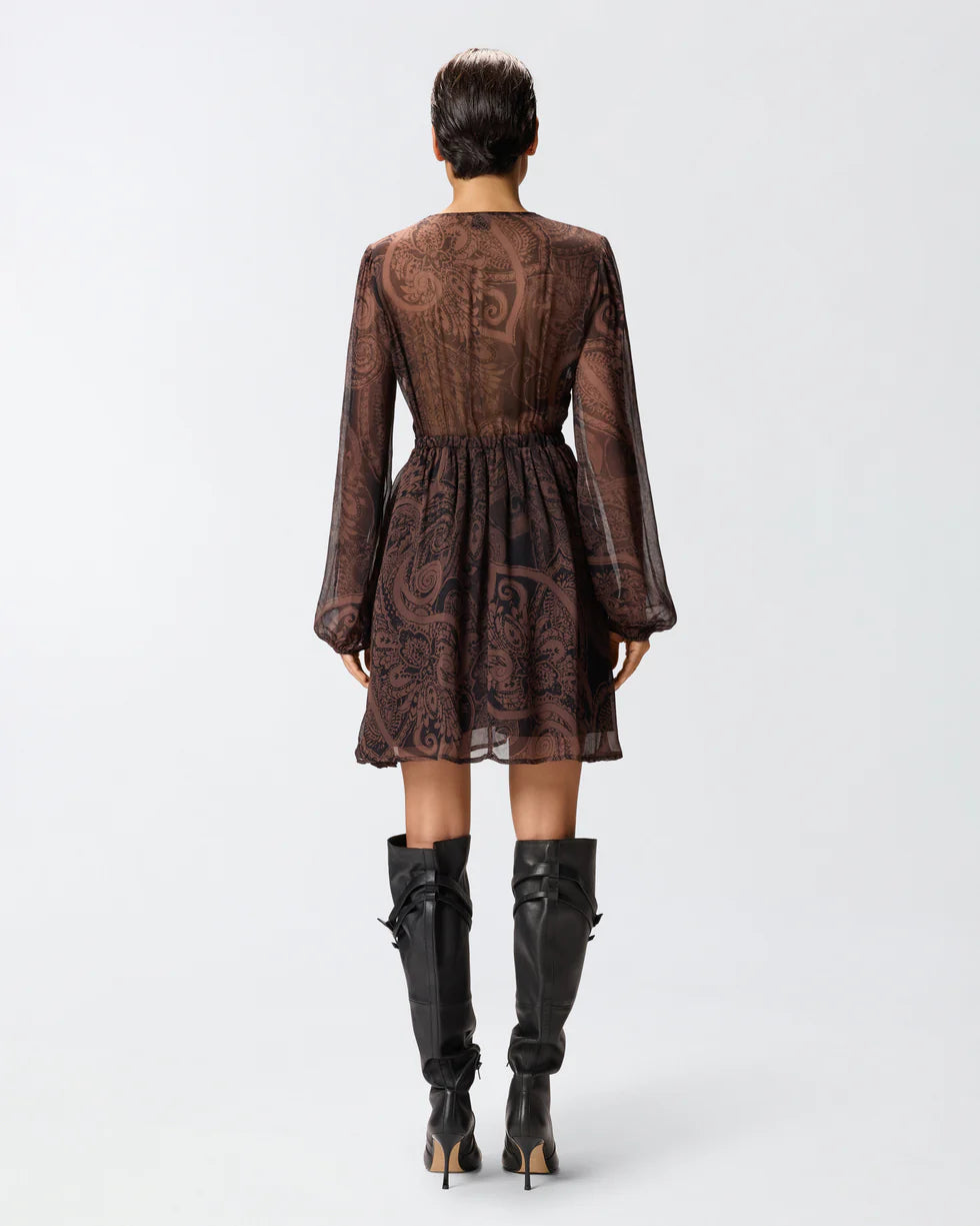 Vestito corto con stampa cachemire