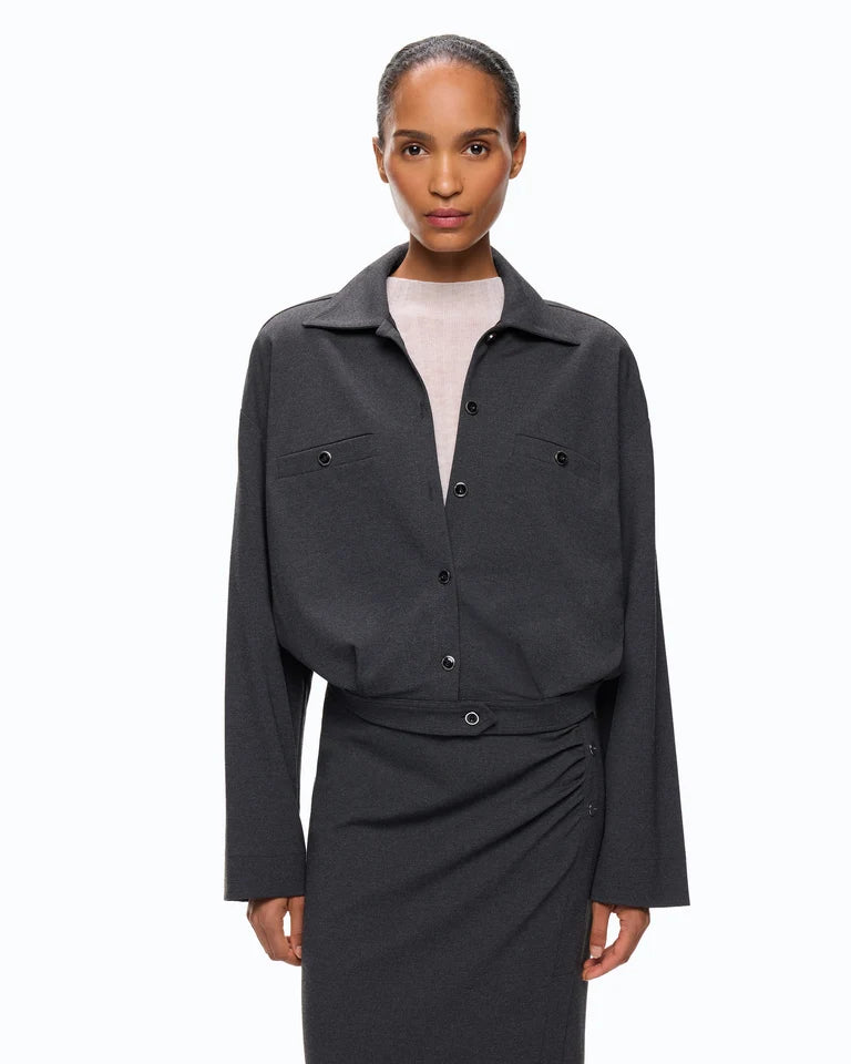 Overshirt morbida in punto stoffa