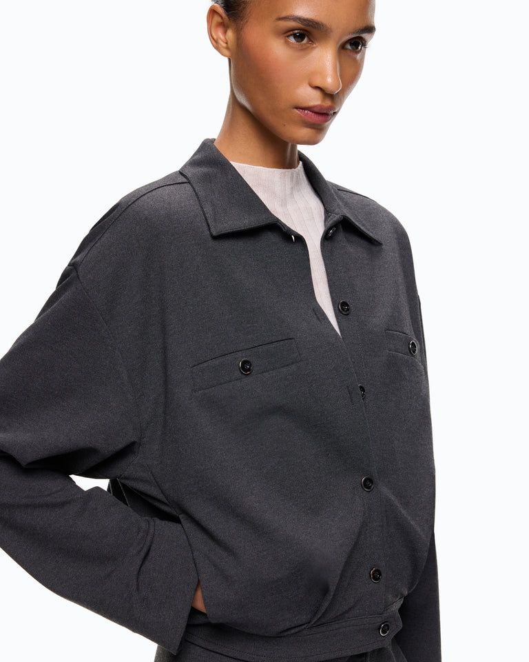 Overshirt morbida in punto stoffa