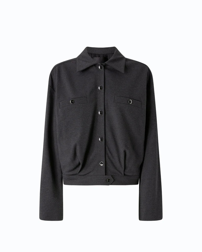 Overshirt morbida in punto stoffa
