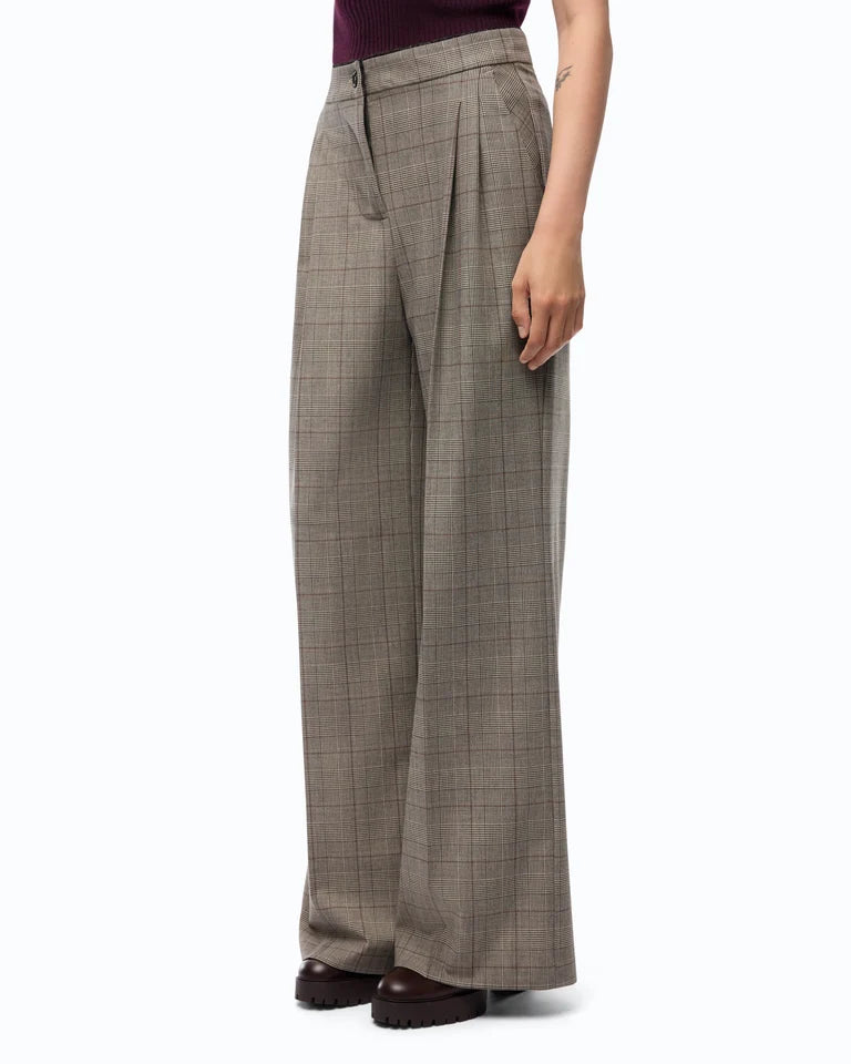 Pantaloni ampi a quadri