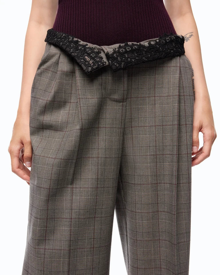 Pantaloni ampi a quadri