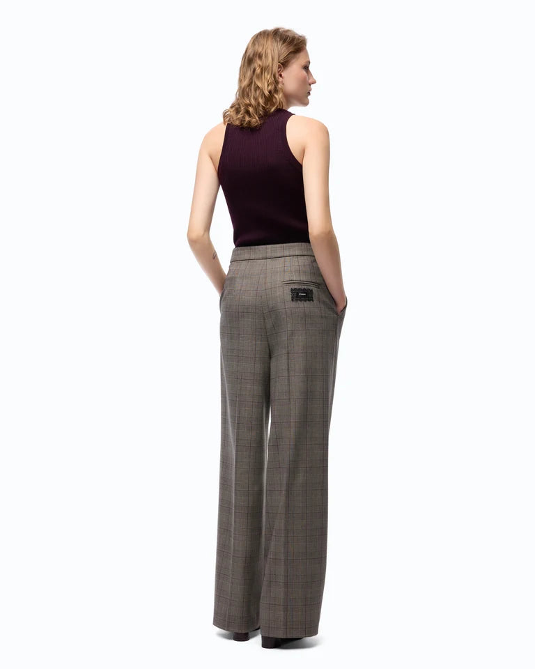 Pantaloni ampi a quadri