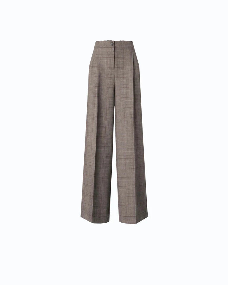 Pantaloni ampi a quadri