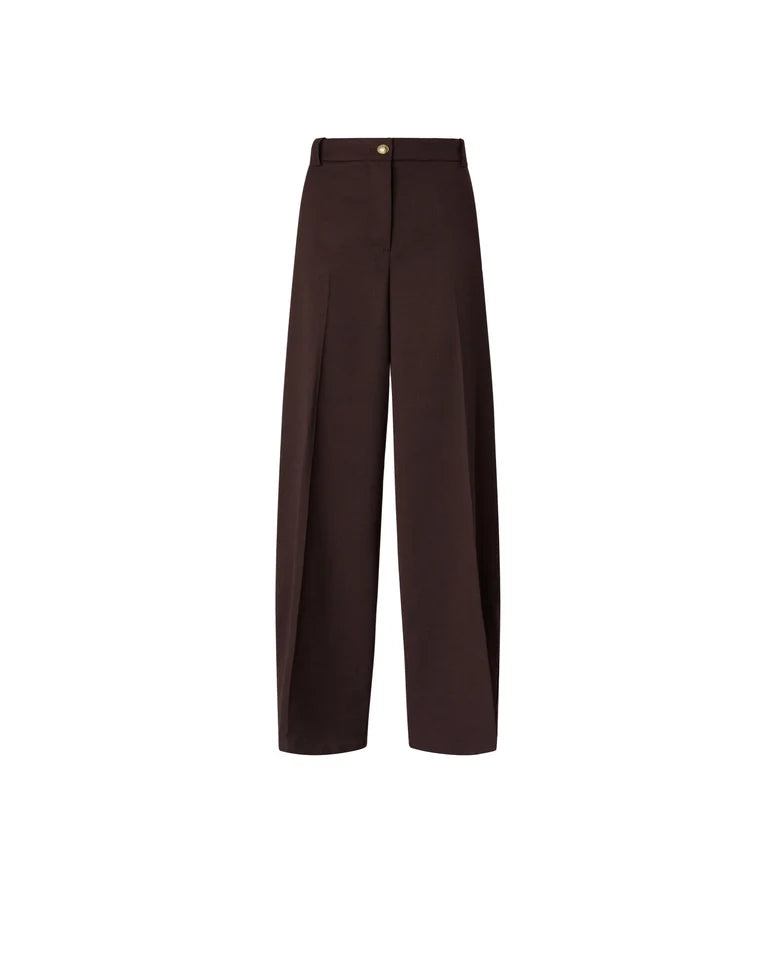 Pantaloni barrel fit in misto lana