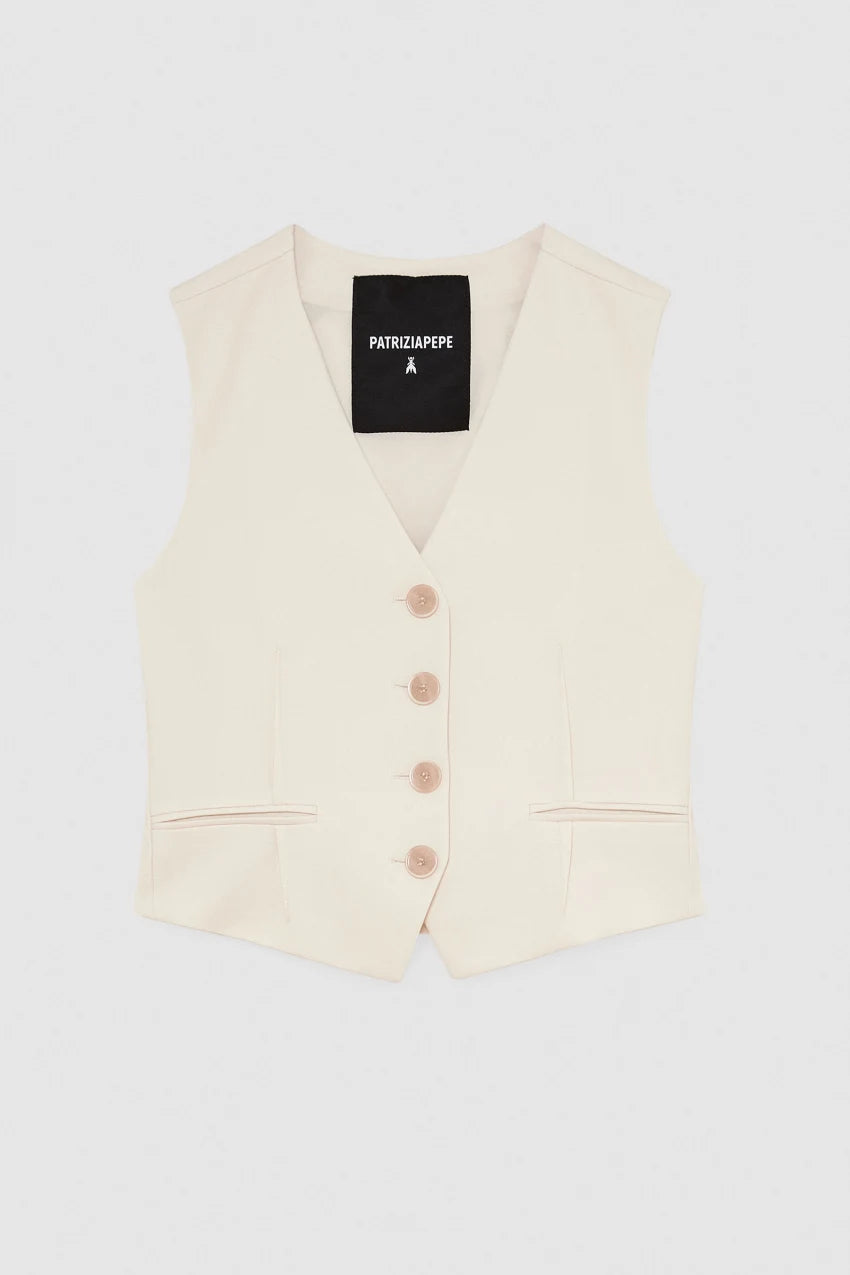 Gilet in twill stretch