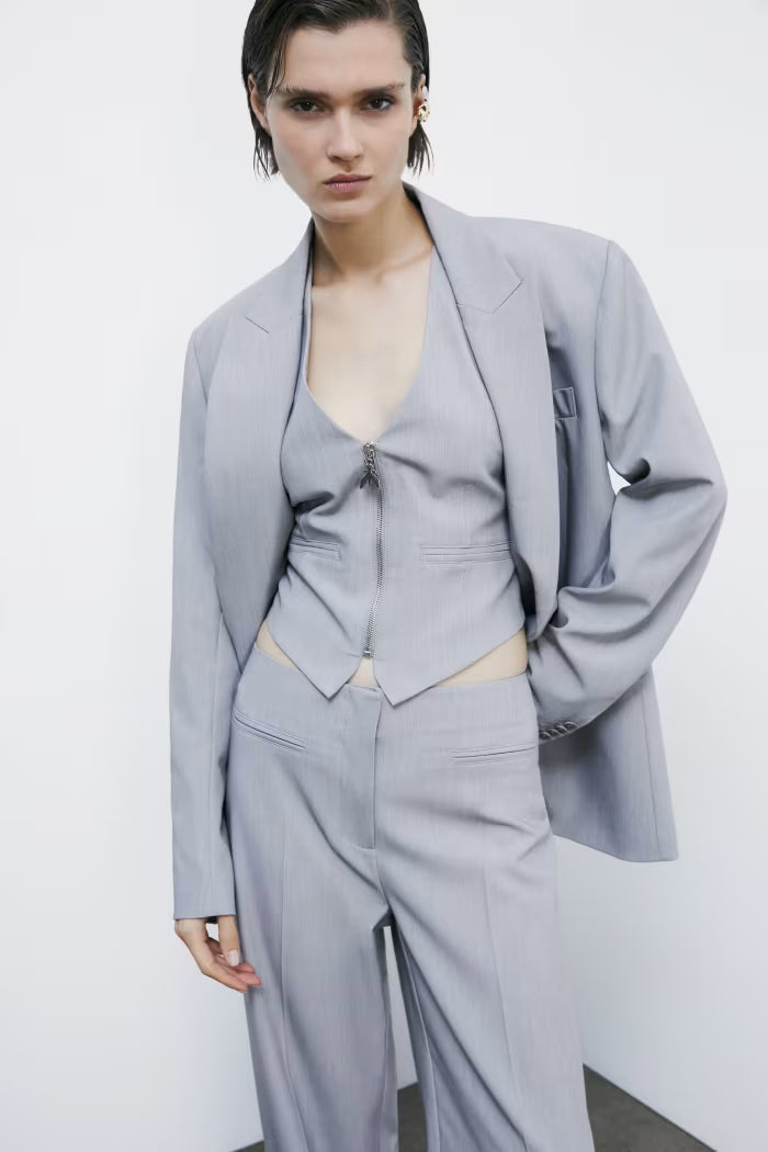 Gilet sartoriale con zip