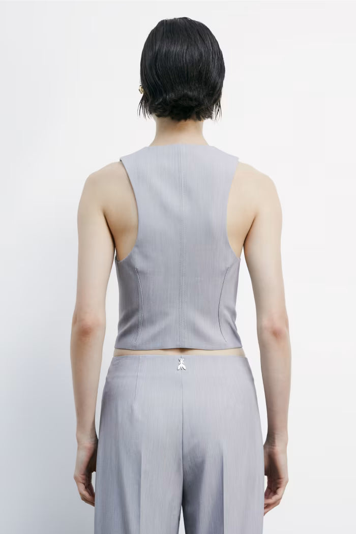Gilet sartoriale con zip