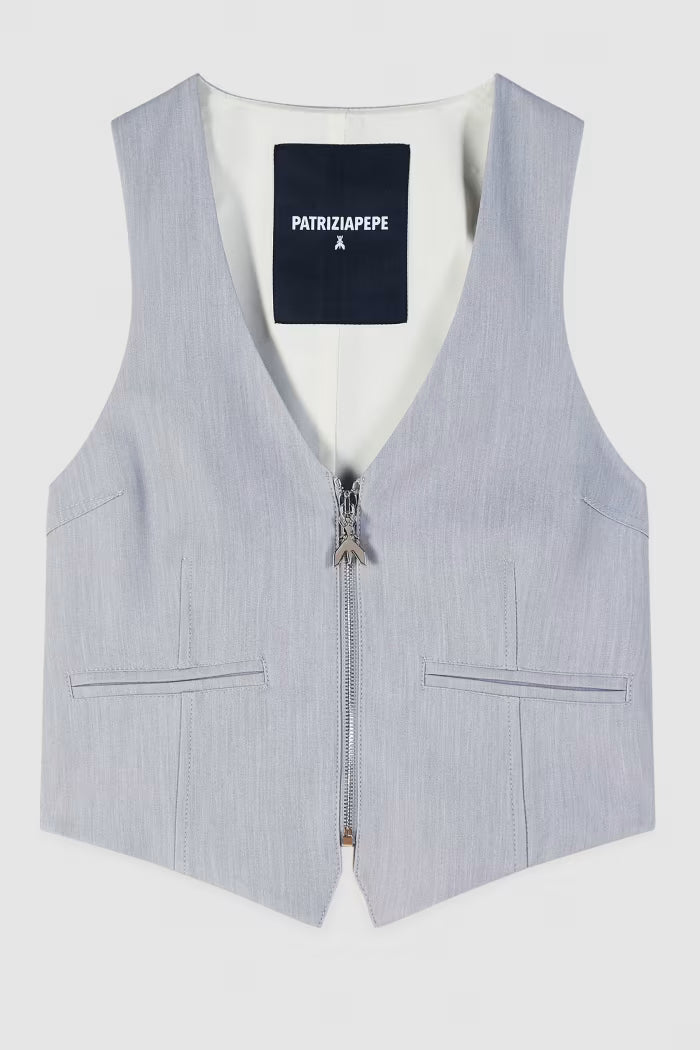 Gilet sartoriale con zip