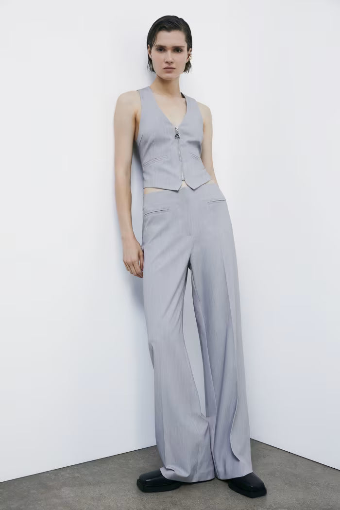 Gilet sartoriale con zip