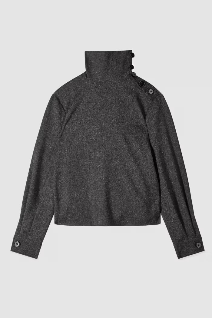 Maglia strutturata a collo alto