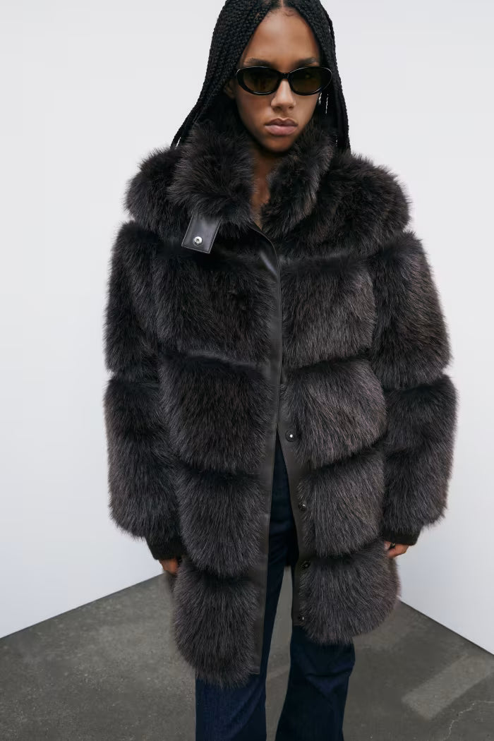 Giubbotto fluffy midi