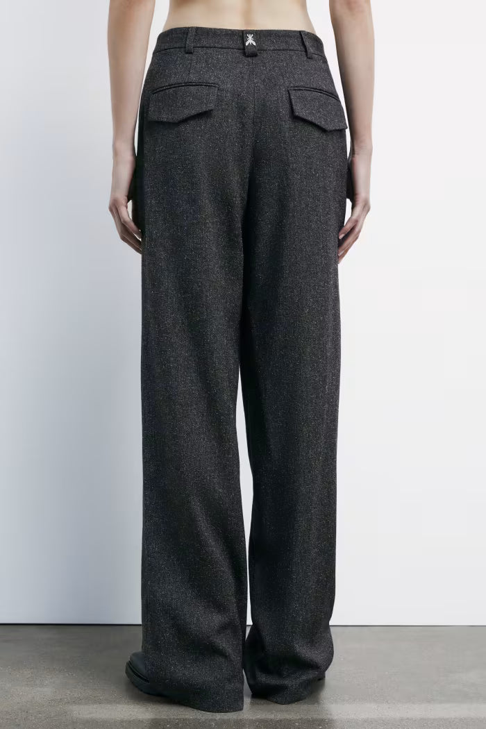 Pantaloni strutturati con pieghe
