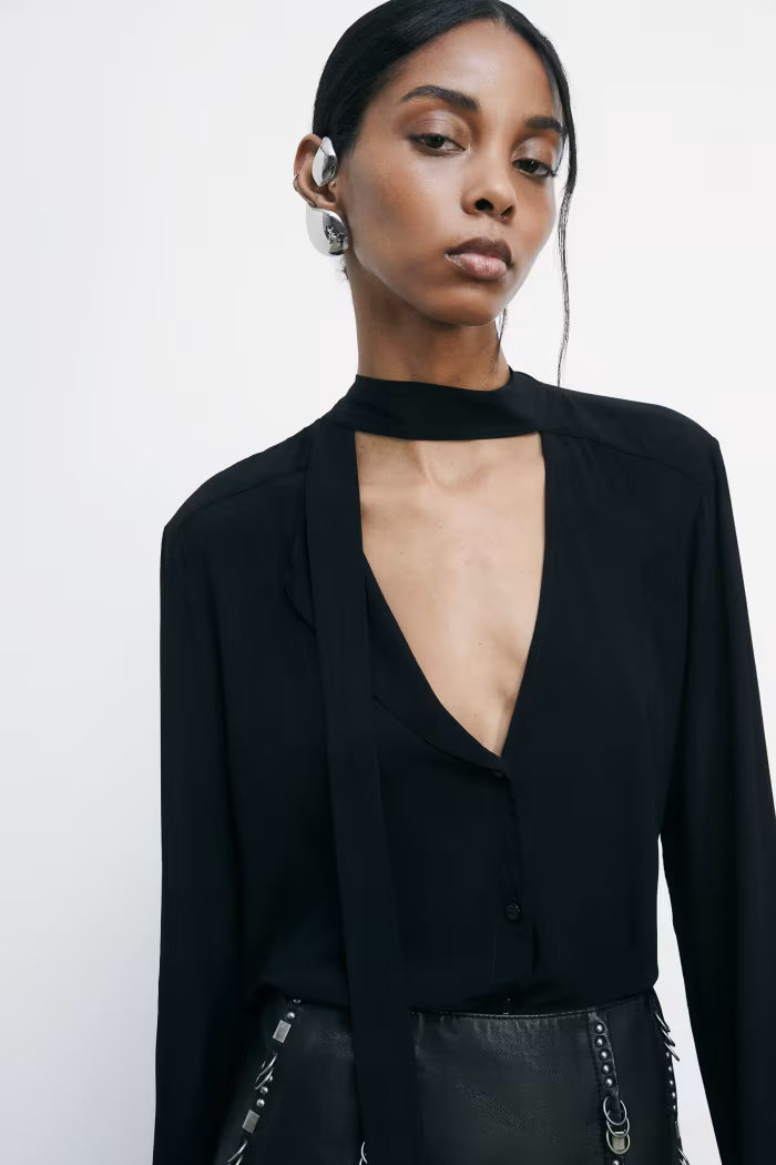 Camicia in viscosa con fusciacca