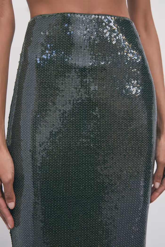 Gonna lunga con paillettes in tulle