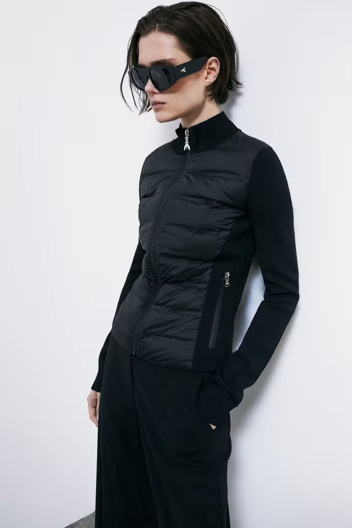 Piumino ultralight con inserti in maglia