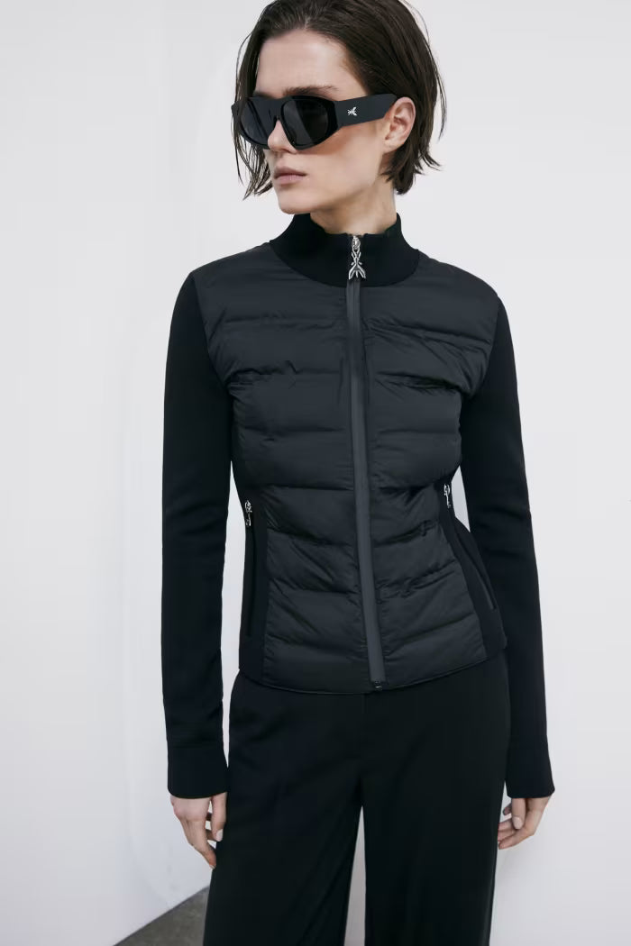 Piumino ultralight con inserti in maglia