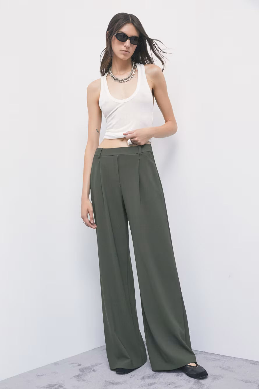 Pantaloni palazzo con pinces