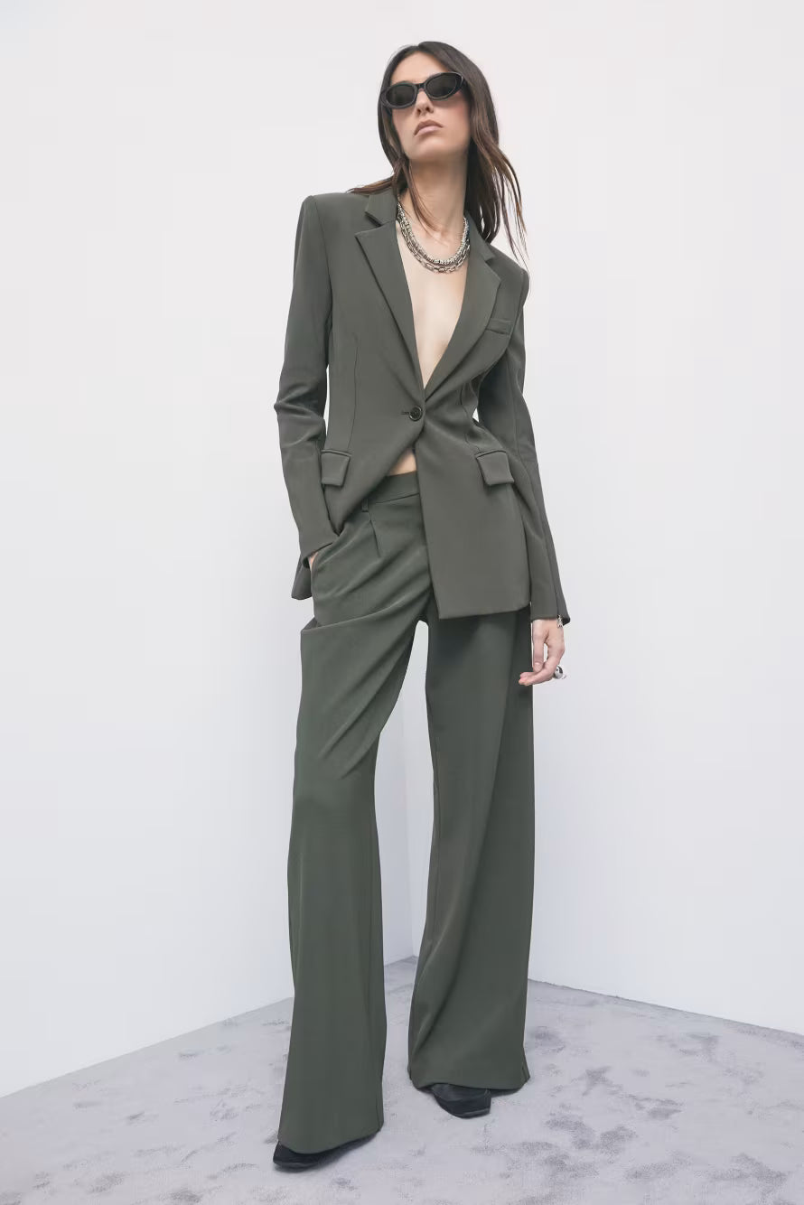 Pantaloni palazzo con pinces