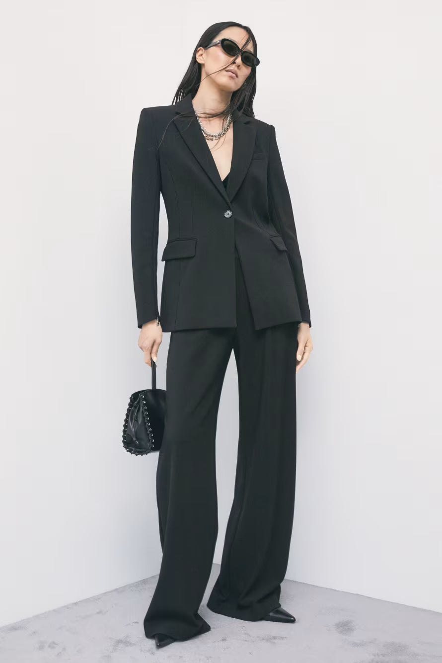 Pantaloni palazzo con pinces