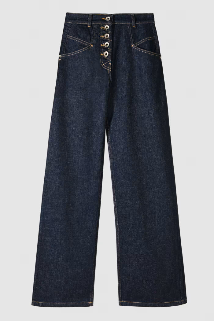 Pantaloni a palazzo regular a vita bassa