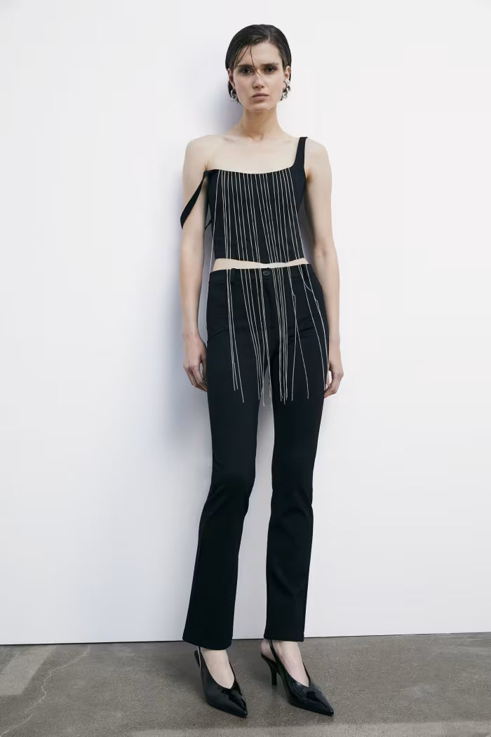 Pantalone slim "ESSENTIAL" elasticizzato