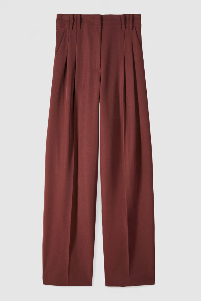 Pantaloni palazzo con pinces