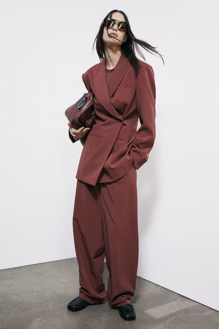 Pantaloni palazzo con pinces