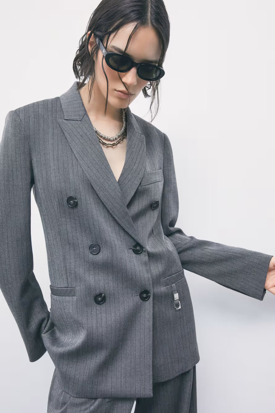 Blazer doppiopetto gessato