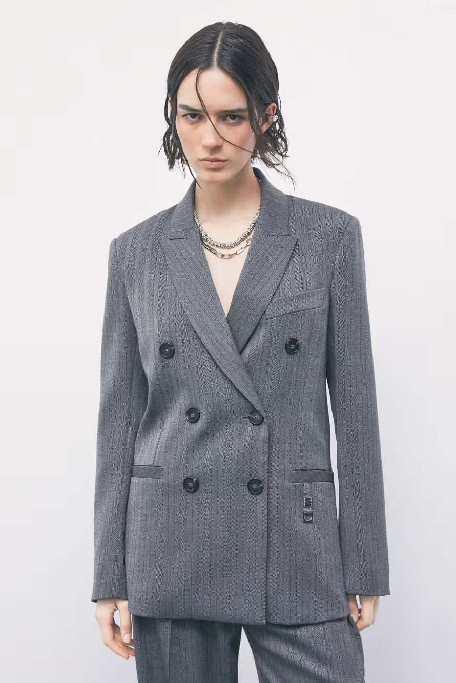 Blazer doppiopetto gessato