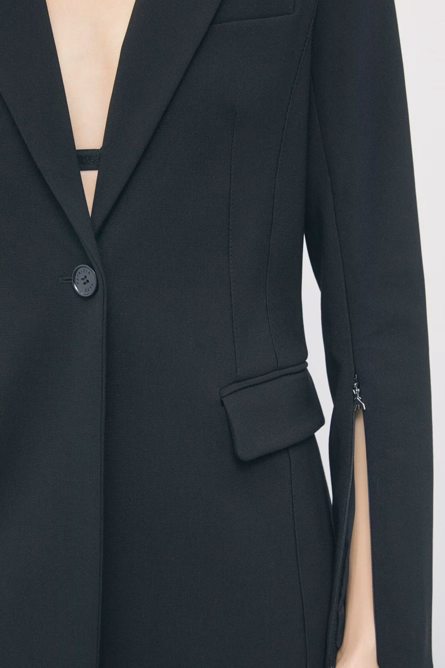 Blazer slim in punto stoffa