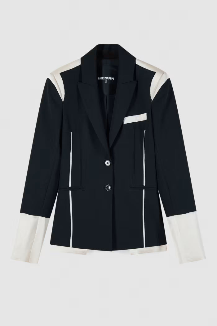 Blazer slim color block