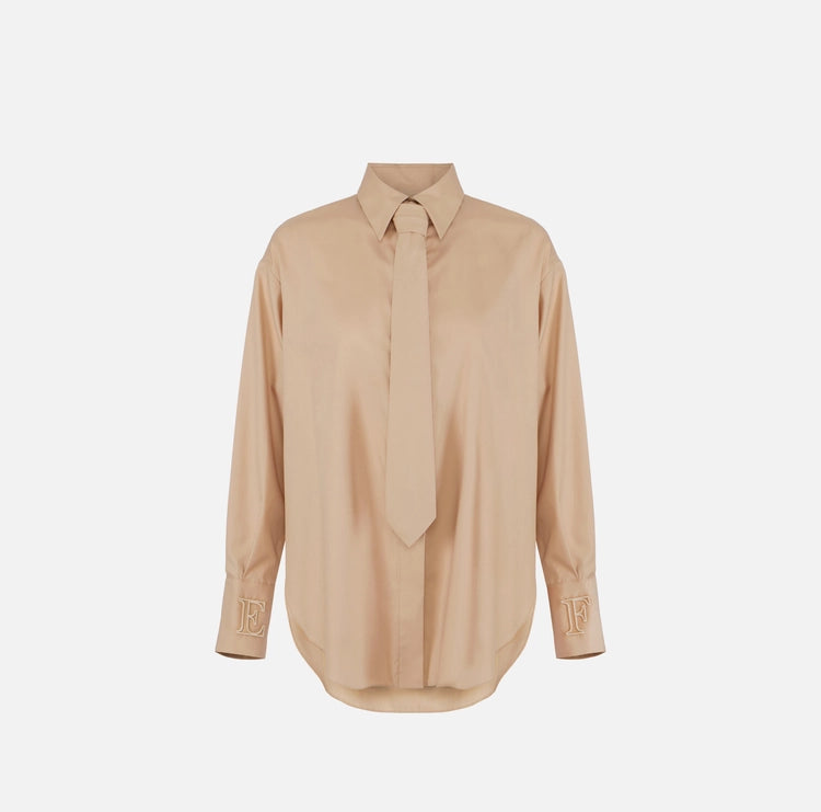 Camicia in cotone con cravatta